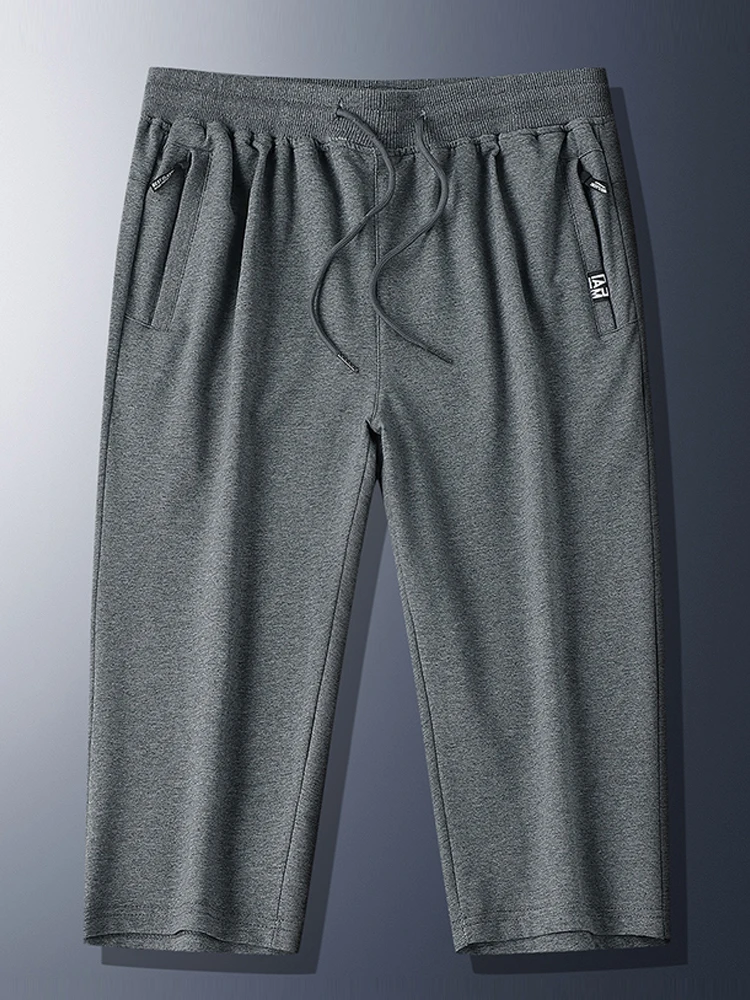 Summer Zip Pockets Sweatshorts Men Sportswear Breathable Cotton Workout Baggy Breeches Short Men Casual Shorts Plus Size 8XL - Image 4