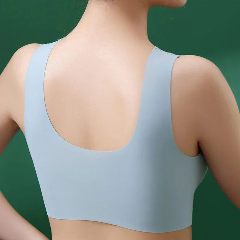 3pcs Ice Silk Seamless Sport Bra Gather Prevent Sagging Underwear No Steel Ring Comfortable Large Size Bra Sexy Vest Bralette - Image 2