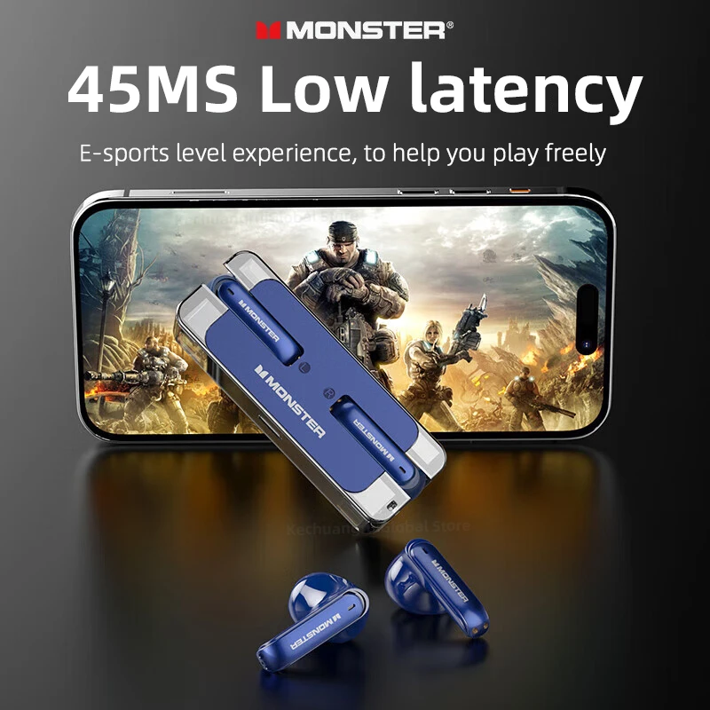 Monster XKT08 Earphone Bluetooth 5.3 Ture Wireless Earbuds Low Latency Noise Reduction Headphones Gaming Sports Headset With Mic - Image 4