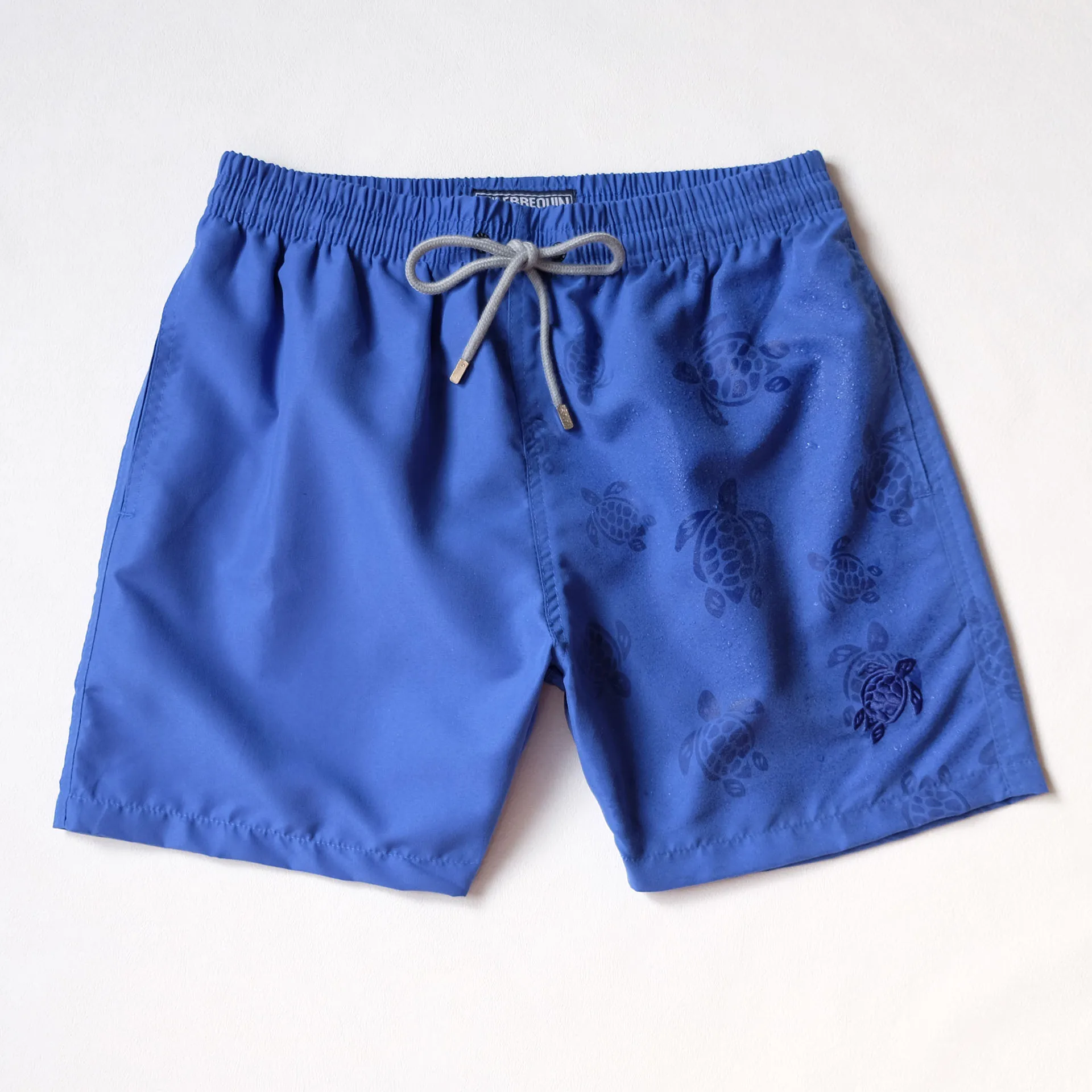 Top Quality Men's Magic Swimwear Color Change Embroidered Turtle Water Reactive Board Shorts Beach Surf Swim Mesh Trunks - Image 2
