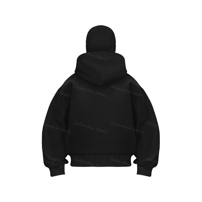 Men's Balaclava Zip Hoodie Winter Warm Casual Sweatshirt with Hooded Face Mask Zipper Design Sports Jacket Outdoor Activities - Image 3