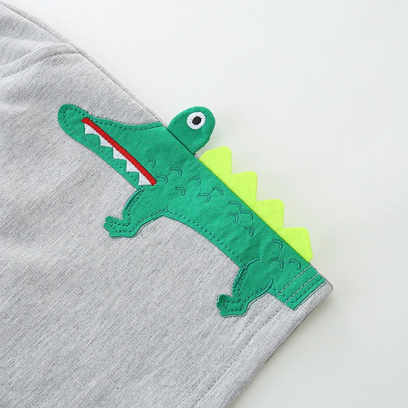 Little maven Children' Clothing 2025 Summer Baby Boys Embroidered Cartoon Crocodile Short Pants Cotton Soft Wear Kids 2-7 years - Image 5