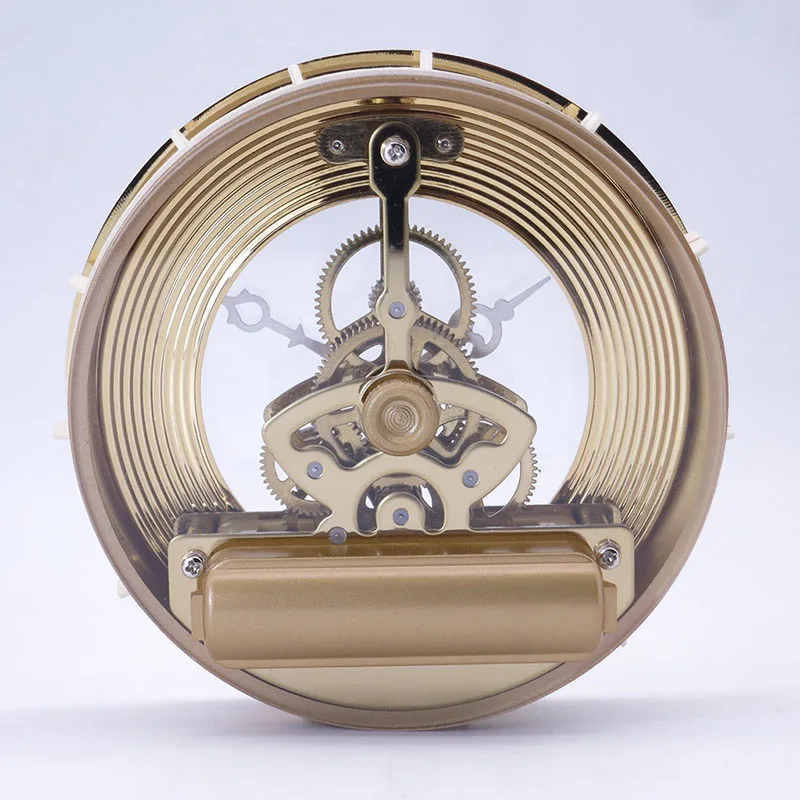 97mm Retro Gold Table Clocks Perspective Clock Gear Movement Hour Floor Wall Home Decor Metal Small Wall Clocks Room Decoration - Image 2