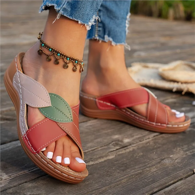 Summer Women Sandals Shoes Party Ladies Shoes Slides Sandals Ladies Wedge Sandals Woman Non-Slip Footwear Women Slippers Female - Image 4