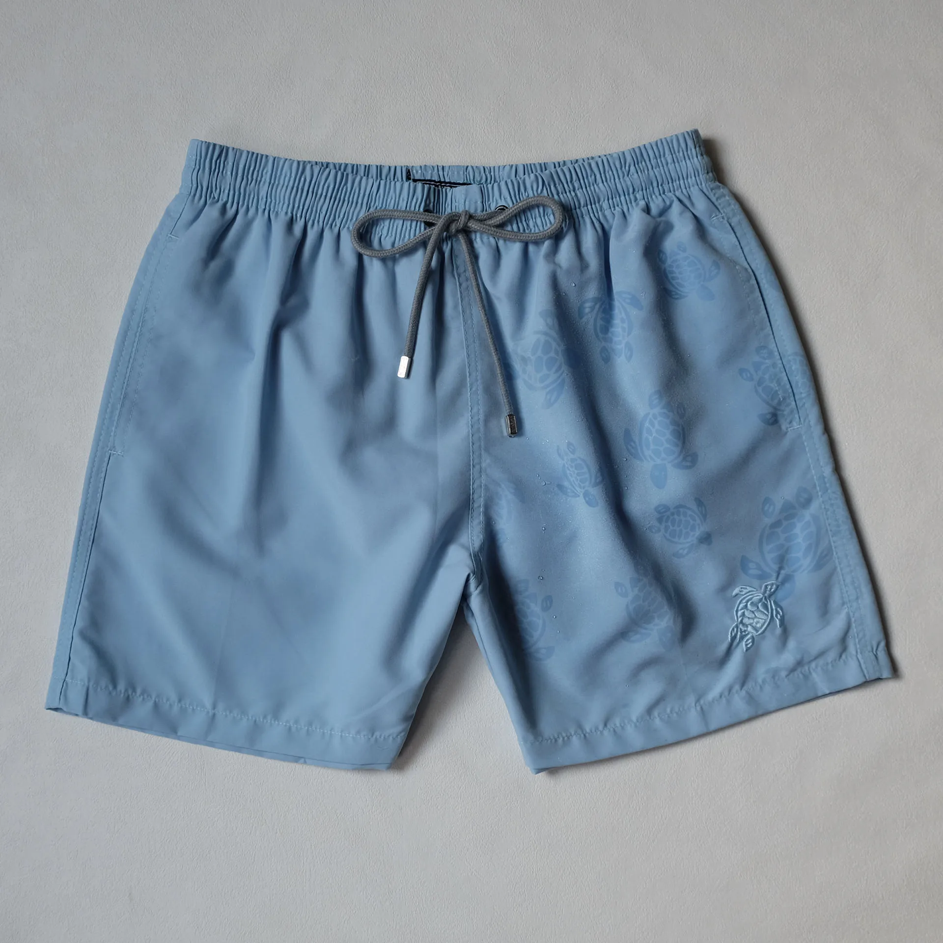 Top Quality Men's Magic Swimwear Color Change Embroidered Turtle Water Reactive Board Shorts Beach Surf Swim Mesh Trunks - Image 5