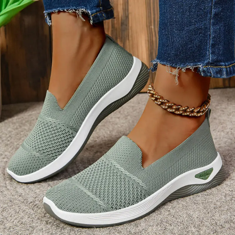 Women's Sneaker Loafers Tennis Femimino Ladies Slip On Breathable Sports Shoes Designer Barefoot Shoes Ballet Flats - Image 2