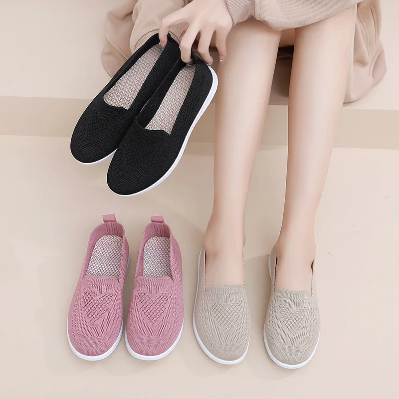 Spring and summer women's shoes, flat bottomed casual, comfortable and breathable, outdoor walking hollow flat shoes loafers - Image 2
