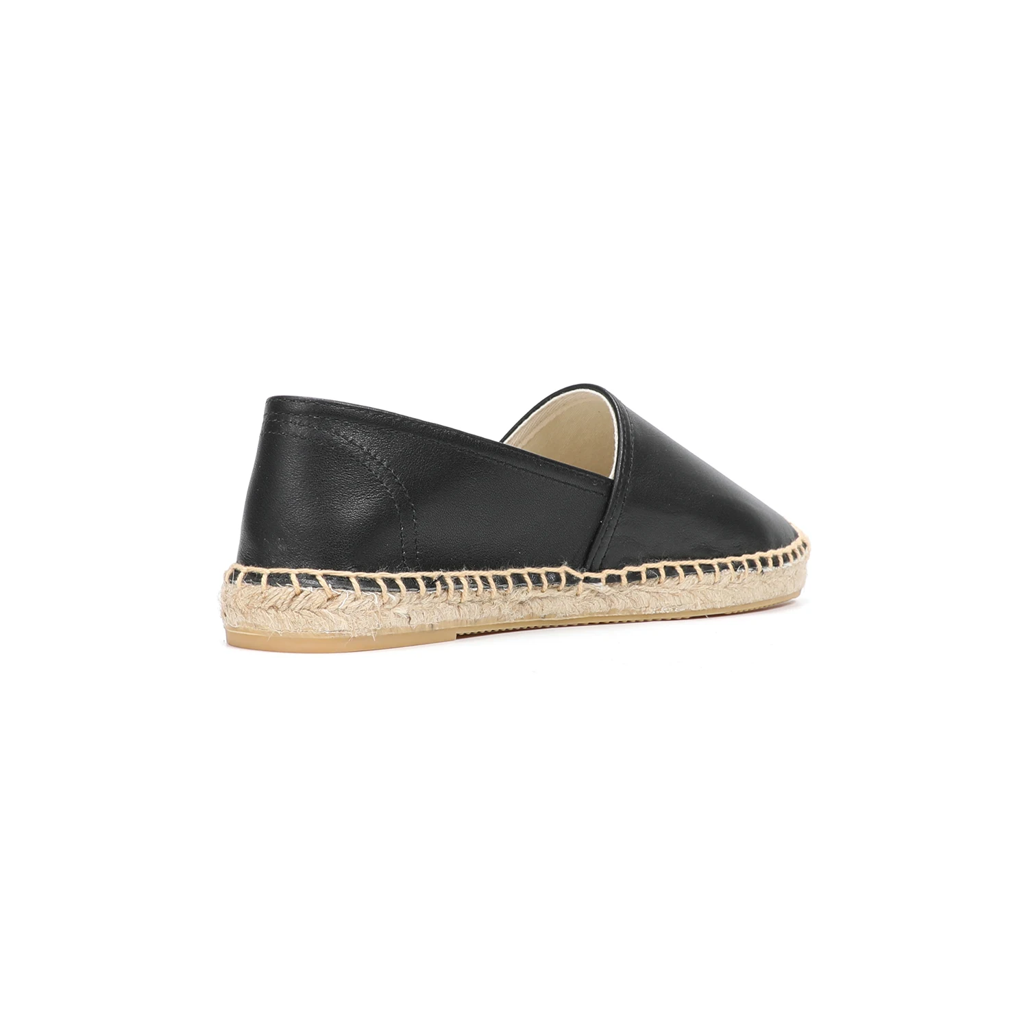 Casual Espadrilles Flat Cow Leather Shoe for Women Slip-on Rubber Ballet Flats - Image 3