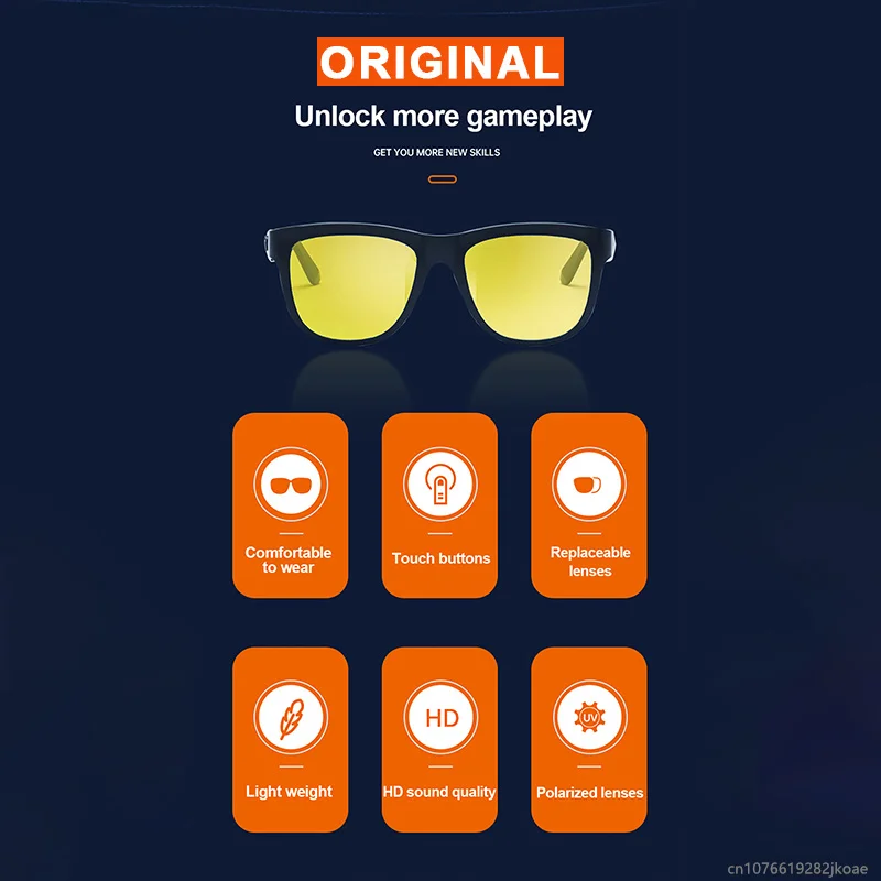 Lecoo C8 Lite Sunglasses Earphones Bluetooth 5.3 Outdoor Sport HiFi HD Call Eyeglasses Anti Blue Wireless Driving Music Headset - Image 2