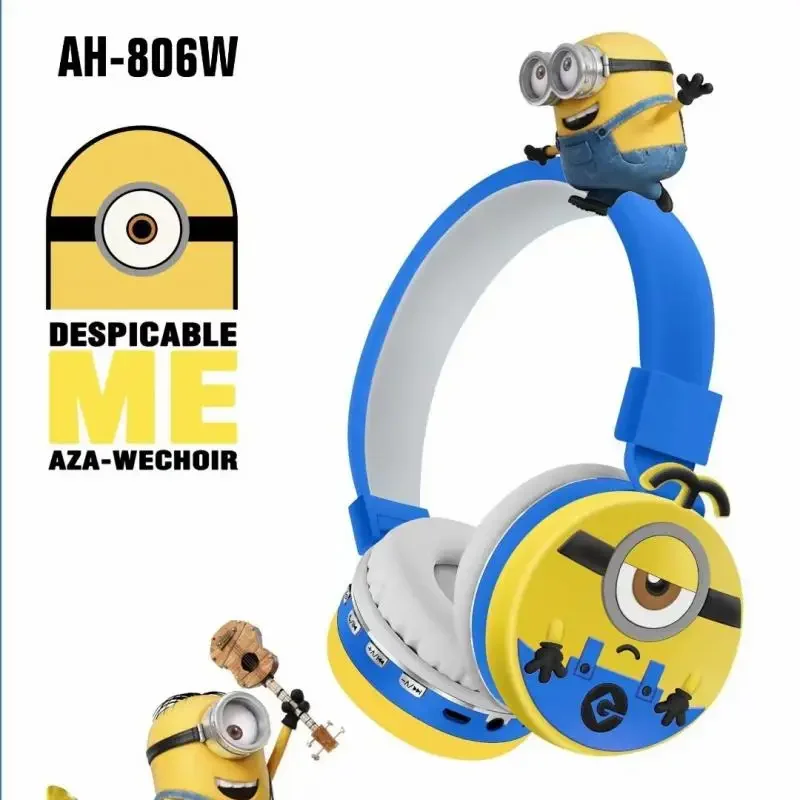 New Minions Wireless Headphones Movie Despicable Me Bluetooth Headset Stereo Music Gaming Headsets Sports Game Headset Kids Gift - Image 4