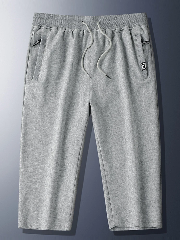 Summer Zip Pockets Sweatshorts Men Sportswear Breathable Cotton Workout Baggy Breeches Short Men Casual Shorts Plus Size 8XL - Image 2