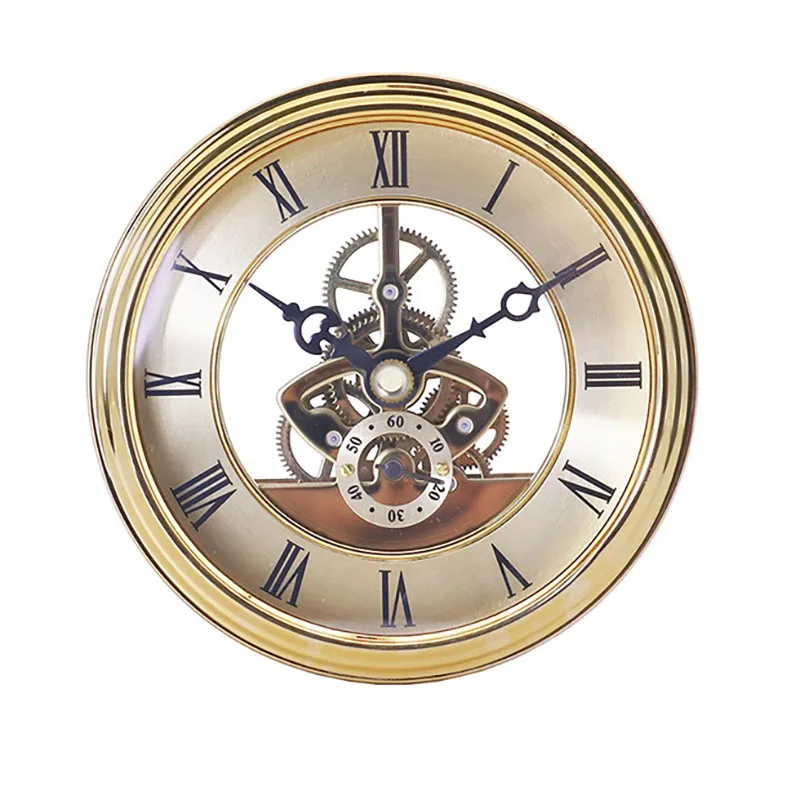 97mm Retro Gold Table Clocks Perspective Clock Gear Movement Hour Floor Wall Home Decor Metal Small Wall Clocks Room Decoration - Image 4