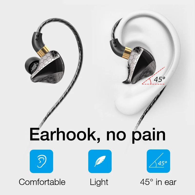 EARDECO 3.5mm Wired Headphones HIFI Bass Wired Earphone Earbuds inear Headphones Phone Mobile Headset with Mic Earphone Handfree - Image 2