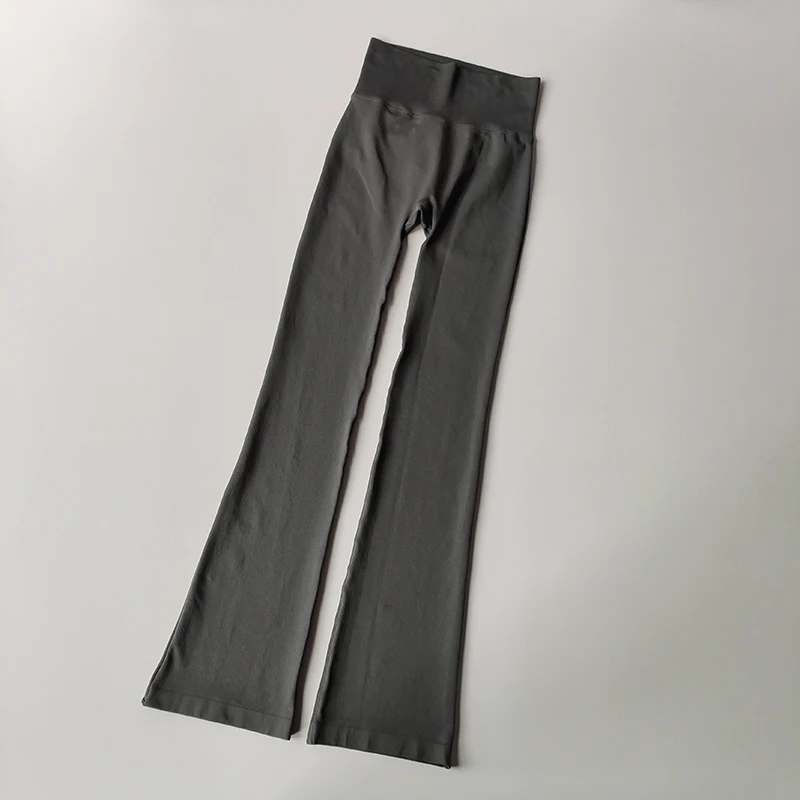 High Waisted Compression Without Awkward Lines Micro Flared Yoga Outdoor Wear Seamless Elastic Fitness Pants Lifting Leggings - Image 5