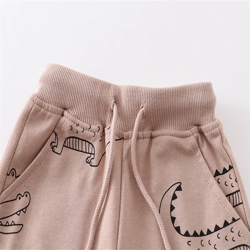 Jumping Meters 2-7T Crocodile Boys Girls Shorts Toddler Kids Drawstring Animals Print Hot Selling Children's Short Pants - Image 4