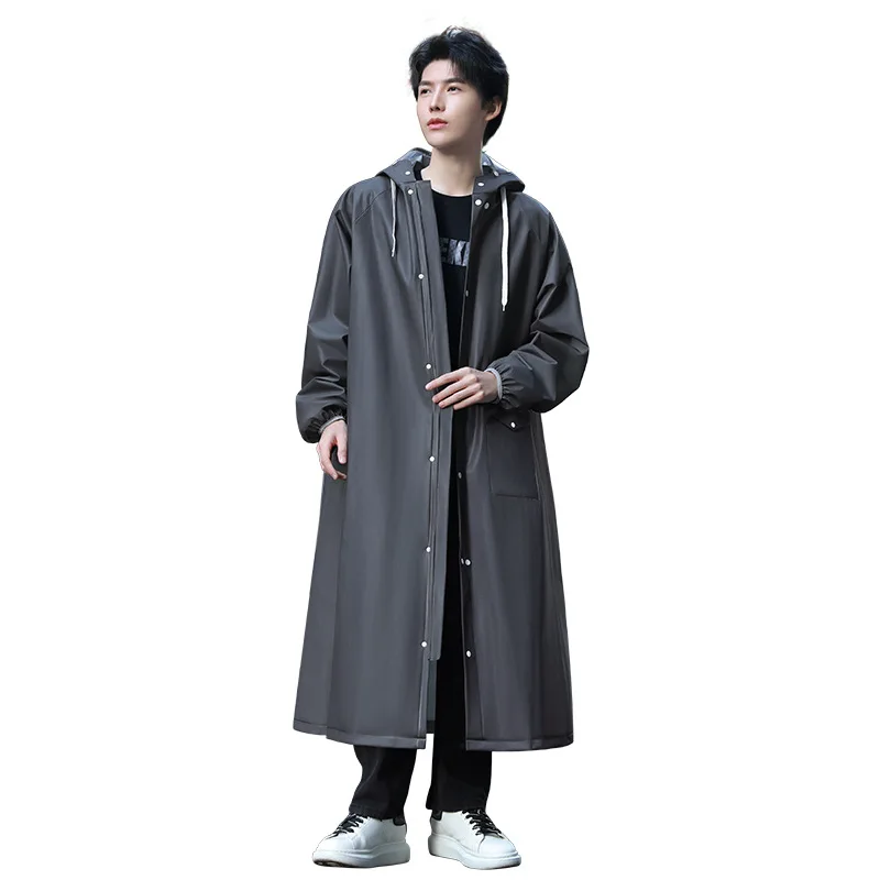 New Men's Raincoat Long Full MTB Road Bicycle Single Ride EVA Body Waterproof Raincoat Lengthen Brim Fashion Raincoat - Image 5