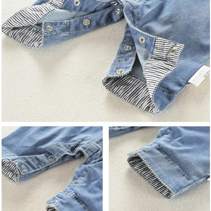 DIIMUU Baby Children Boys Clothing Toddler Overalls Denim Pants Fashion Kids Casual Jumpsuits Long Sleeve Trousers - Image 6