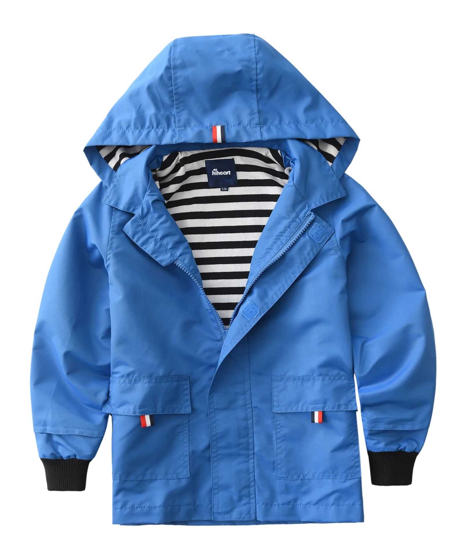 3-9T Kids Boys Girls Jackets Hooded Spring Autumn Outerwar Waterproof Children Rain Jackets Sportswear Cotton Lined Windbreaker - Image 2