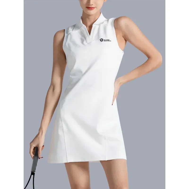 Sports dress, badminton tennis dress, golf American casual polo dress, women's badminton sportswear tennis dress women - Image 2
