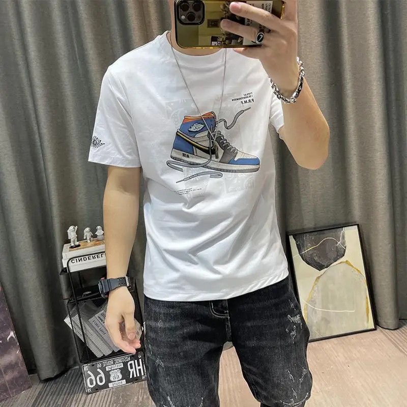 Anime T Shirt for Men Graphic Print Top Drawings Clothing Katoen Mens Tee Shirts Streetwear Watercolor Wholesale Xl Goth Grunge - Image 4