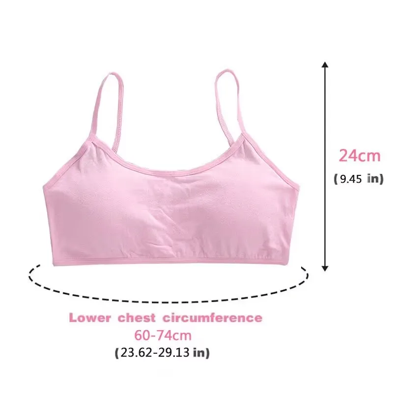 3pcs Girl's Sport Bras Teens Brassiere Kids Underwear Cotton Girls Training Bra Push Up Running Tops 8-14 Year - Image 6