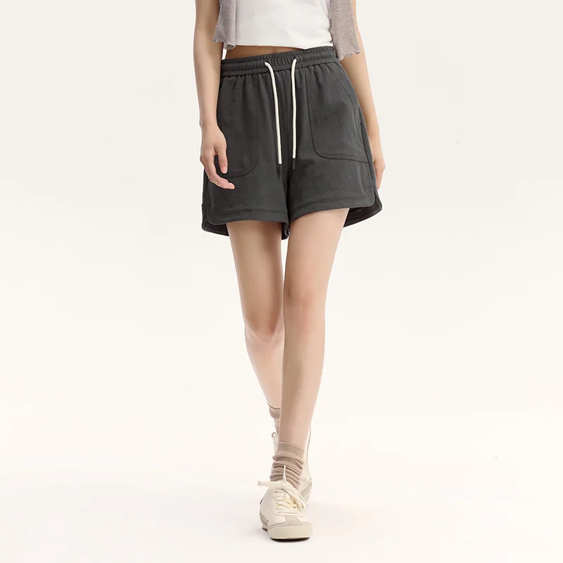 Semir Casual Trousers Women Elastic Waist Loose Straight-leg Trousers 2024 New Summer Version Split Textured Shorts - Image 4