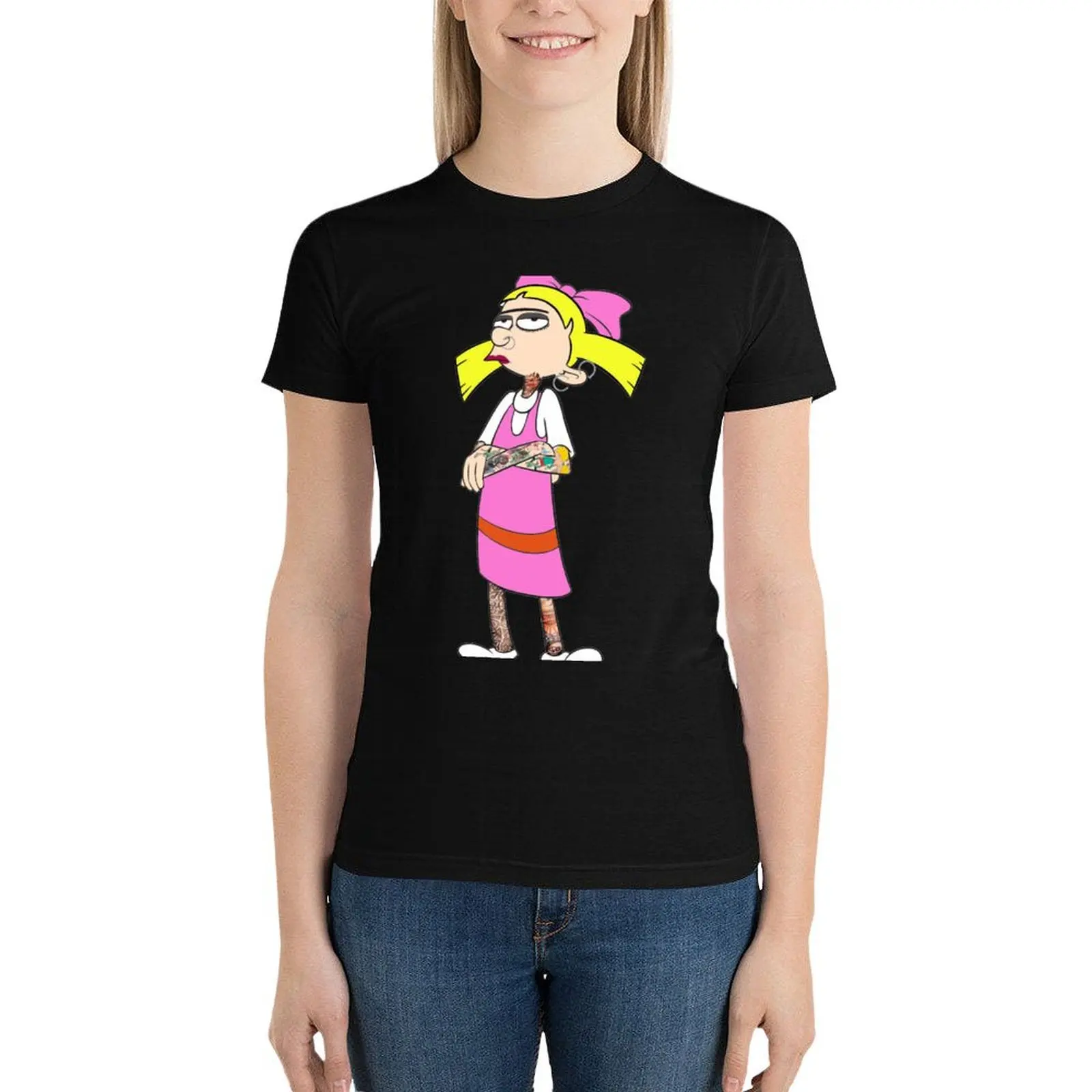 Helga G. Pataki with Tattoos T-Shirt tops Short sleeve tee animal print shirt for girls plus size tops womans clothing - Image 4