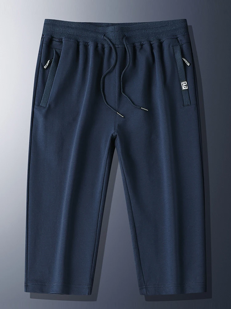 Summer Zip Pockets Sweatshorts Men Sportswear Breathable Cotton Workout Baggy Breeches Short Men Casual Shorts Plus Size 8XL - Image 3