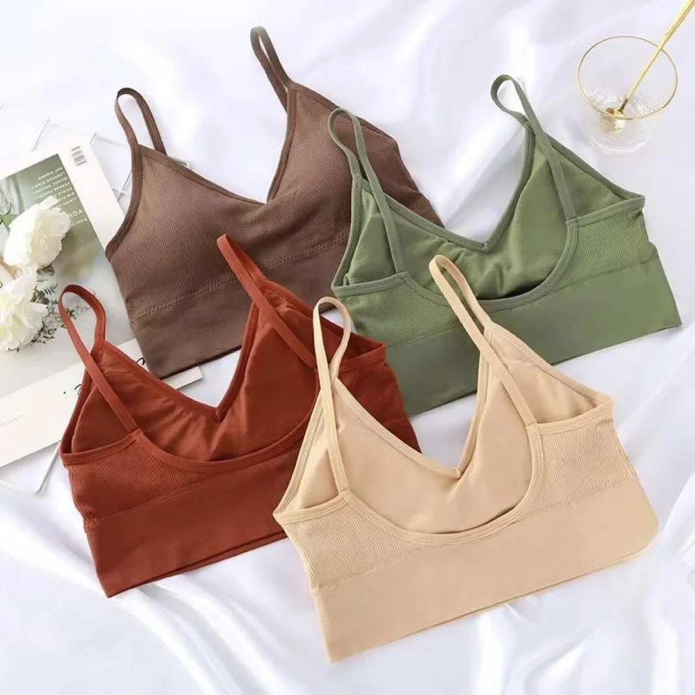Seamless Women Push Up Bra Beautiful Back Bras Fitness Tops Brassiere Bralette Female Tube Top Underwear Bralet with Chest Pad속옷 - Image 4