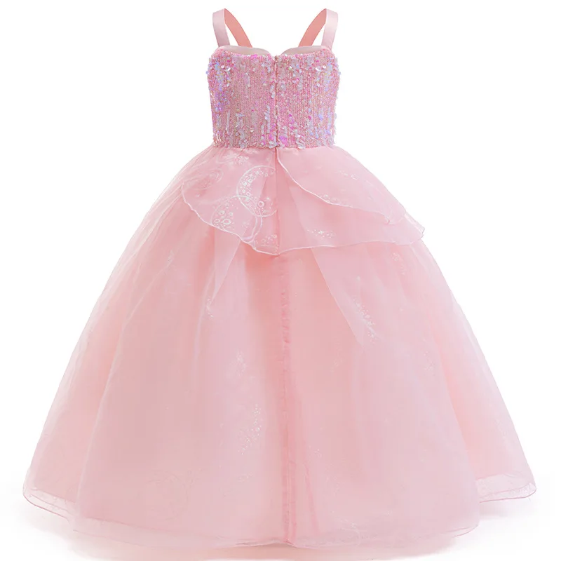 Girl Princess Dress Magic Bad Witch Cosplay Glinda Pink Dress Girls Show Wedding Gown Halloween Role Play Costume Festive Frocks - Image 3