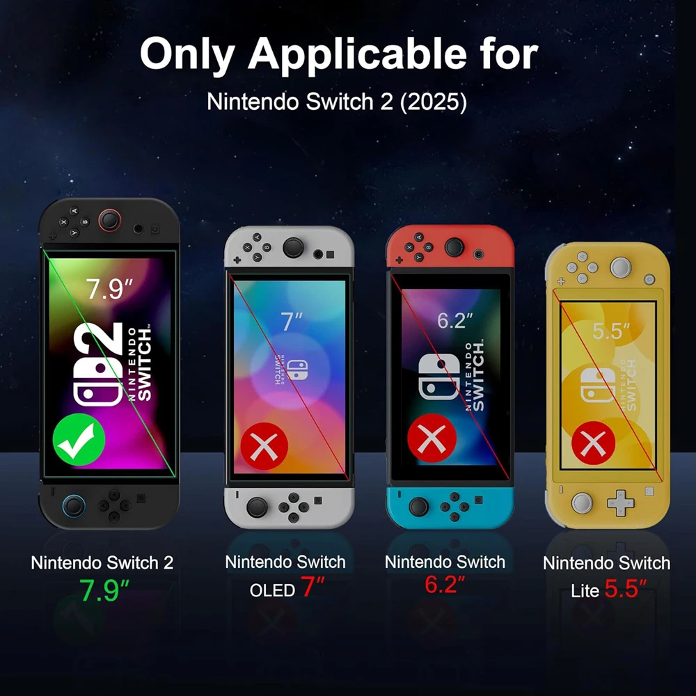 Tempered Glass Protector For Nintendo Switch 2 2025 Accessories Screen Protector For Nintendo Switch 2 With Joystick Cap - Image 6