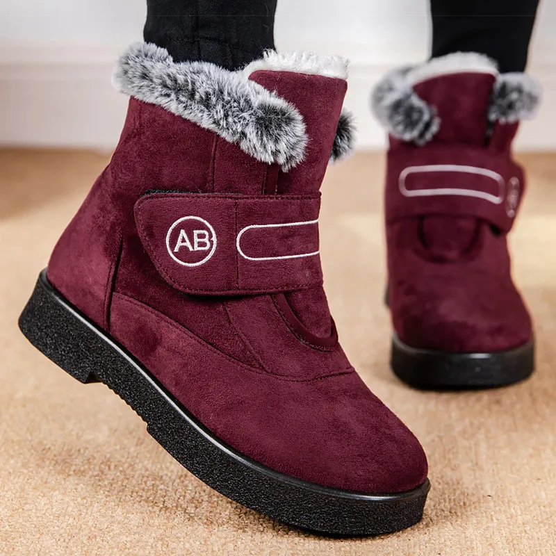 Women's Boots Super Warm Ankle Boots For Women Fur Shoes Winter Shoes Woman Snow Boots For Winter Low Heels Shoes Botas Mujer - Image 4