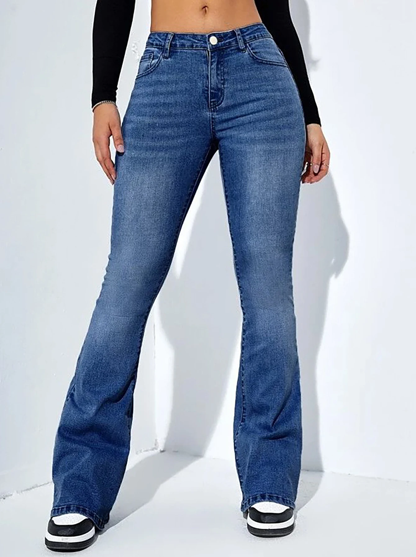 Women's new micro-La jeans high waist stretch comfortable all-match - Image 6