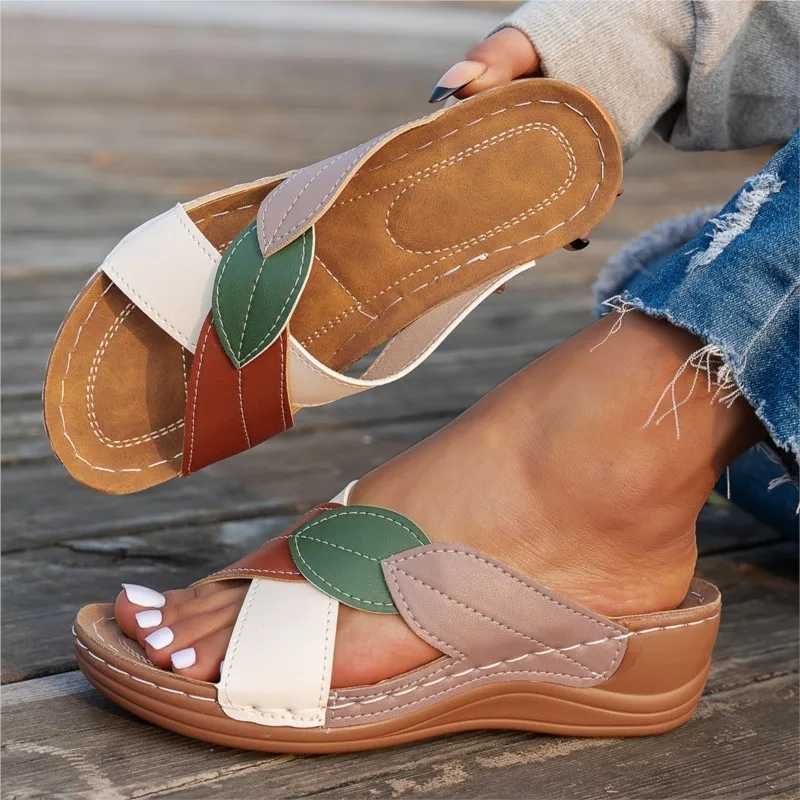 Summer Women Sandals Shoes Party Ladies Shoes Slides Sandals Ladies Wedge Sandals Woman Non-Slip Footwear Women Slippers Female - Image 3