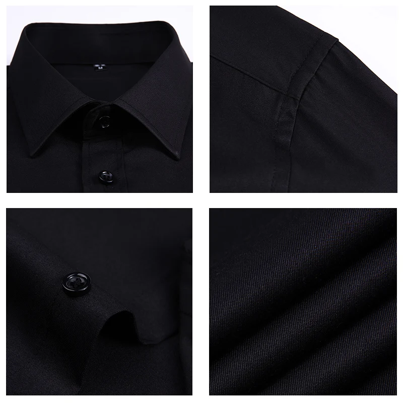 Men's Long Sleeve Regular Fit Casual White Shirts for Men Button-Down Social Shirt USA Size S-XL - Image 6