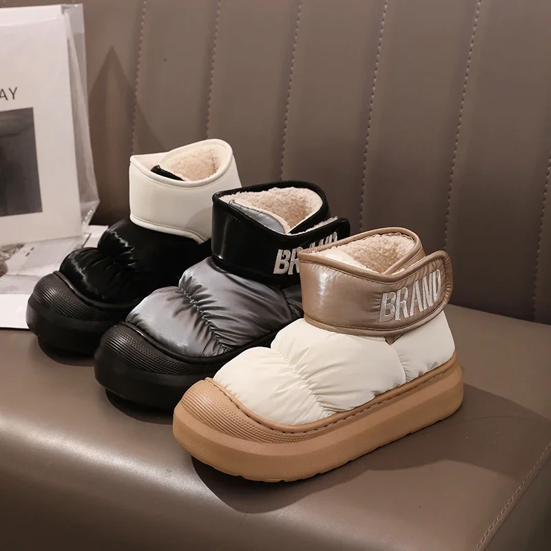 Women Winter Waterproof Snow Boots Ladies Casual Warm Ankle Boots Female Flat Outdoor Fashion Cotton Shoes - Image 3