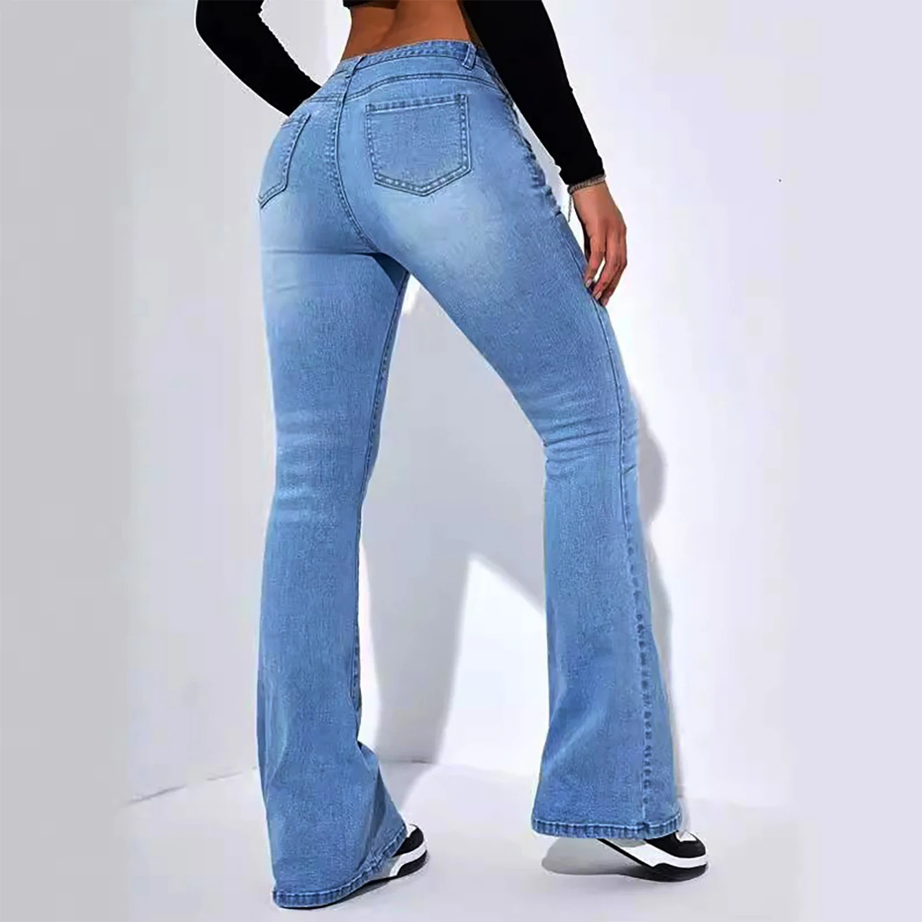 Women's new micro-La jeans high waist stretch comfortable all-match - Image 4