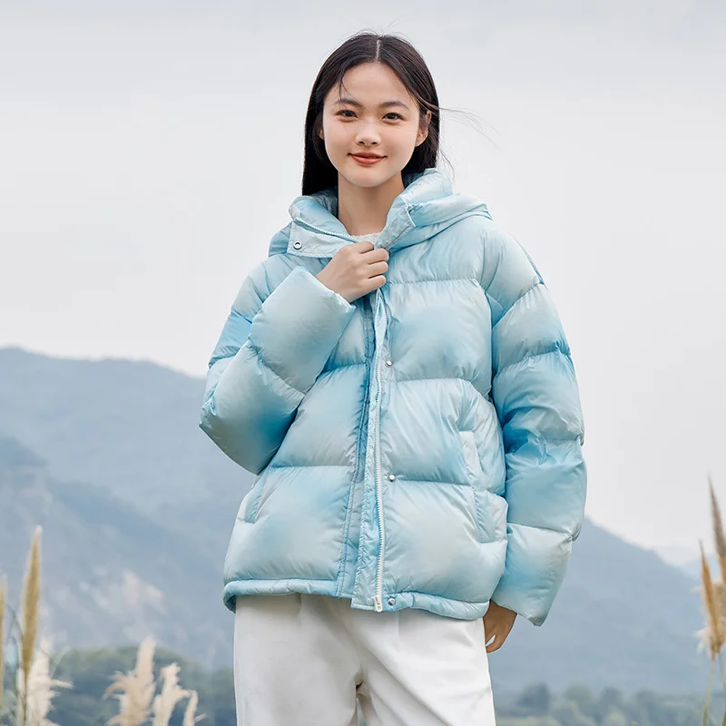 Semir Down Jacket Women Halo-Dyed All-Over Hooded Bread Coat Trendy Winter Sweet Cool Oversize Jacket - Image 4