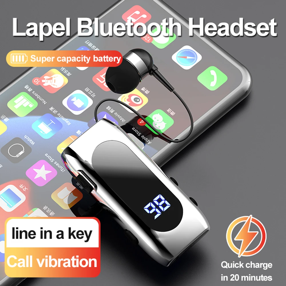 Talk Time 20 Hours Hands-free Blues Car Bluetooth V5.2 Lotus To Phone Ear Blues With Wire Ears In Lotus phone type c headphones - Image 2