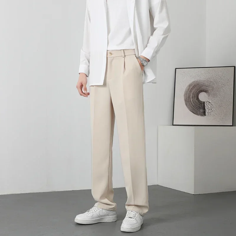 Dress Pants Men Korean Fashion Pleated Pants Chino Pants Men Clothing 2024 Lightweight Cool Trousers - Image 4