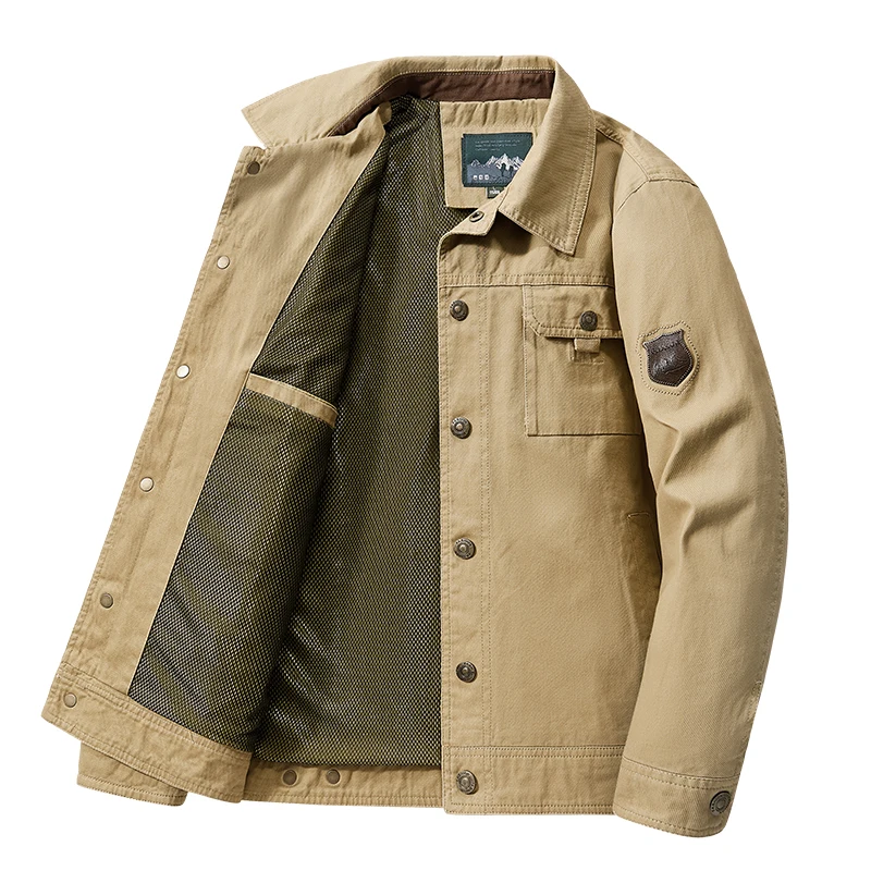 mens cargo jackets New Fashion bomber jacket mens wear simple British style Warm Windproof Jacket and coat baseball jacket male - Image 2