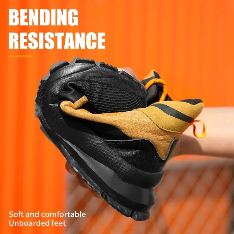 New Fashion Lightweight Work Boots Indestructible Safety Shoes Men Steel Cap Puncture-Proof Sneakers Male Footwear - Image 5