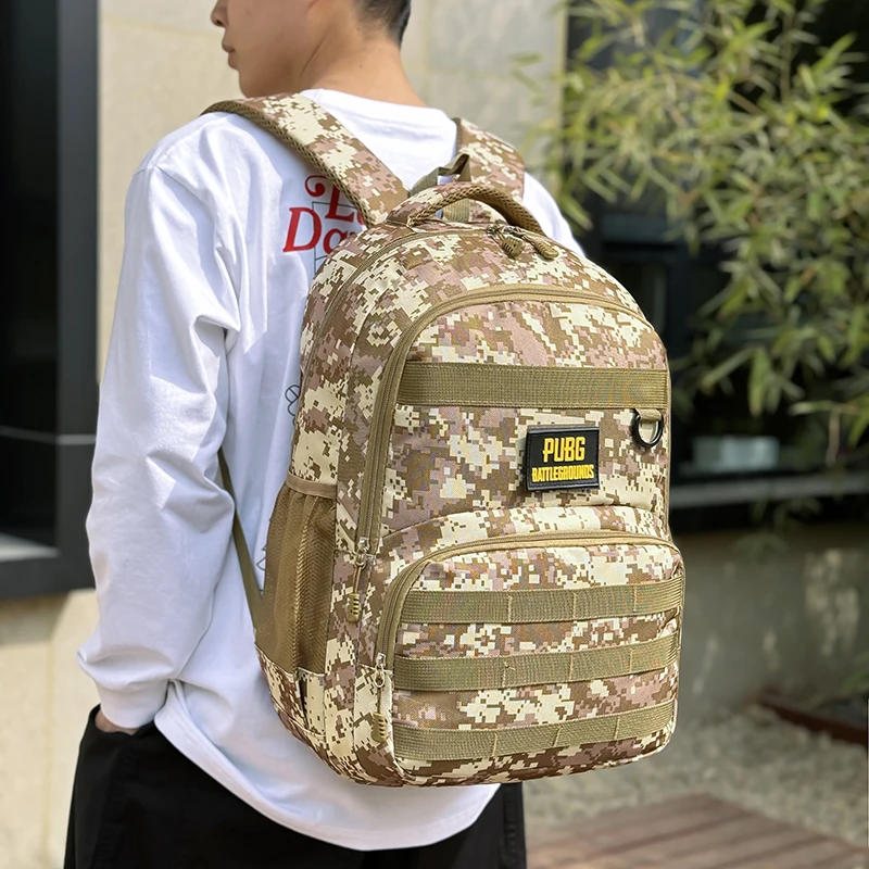 Camouflage Tactical Backpack for Men Large Capacity Outdoor PUBG Style Waterproof Travel School Bag Multifunctional for Daily Us - Image 3