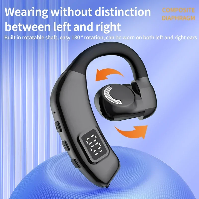 EARDECO Wireless Headphones Bluetooth Earphone with Microphon ENC Noise Cancelling Handsfree Headset Busines Auriculares Driving - Image 2