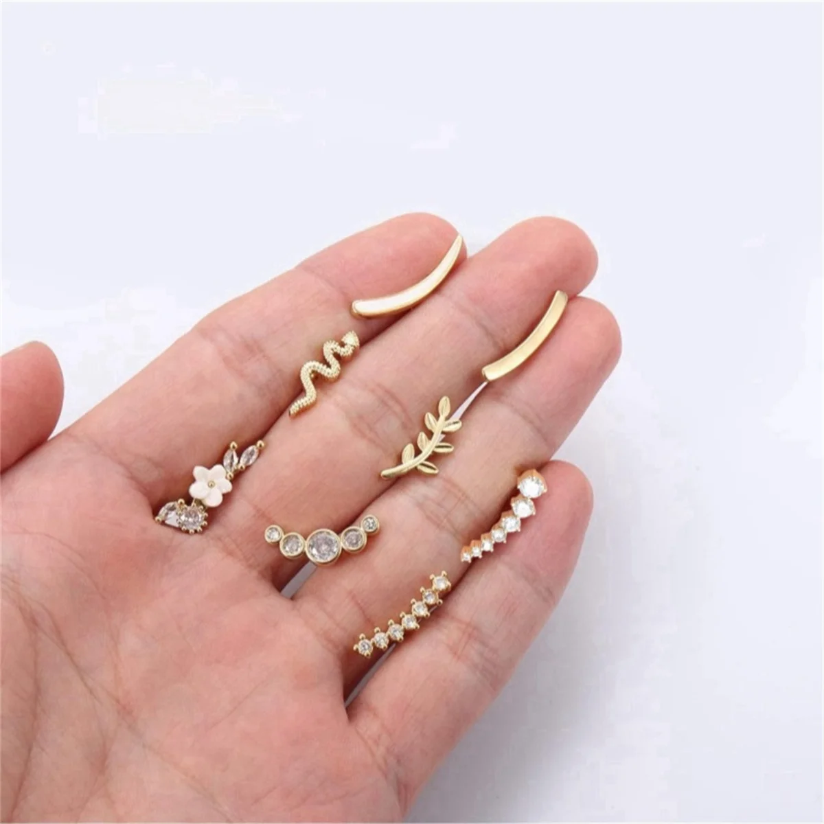 1/4/6/8Pcs 16G Stainless Steel Screw Back Stud Earrings for Women,Cubic Zerconia Cartilage Conch Helix Ear Piercing Jewelry - Image 6