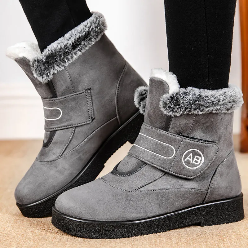 Women's Boots Super Warm Ankle Boots For Women Fur Shoes Winter Shoes Woman Snow Boots For Winter Low Heels Shoes Botas Mujer - Image 2