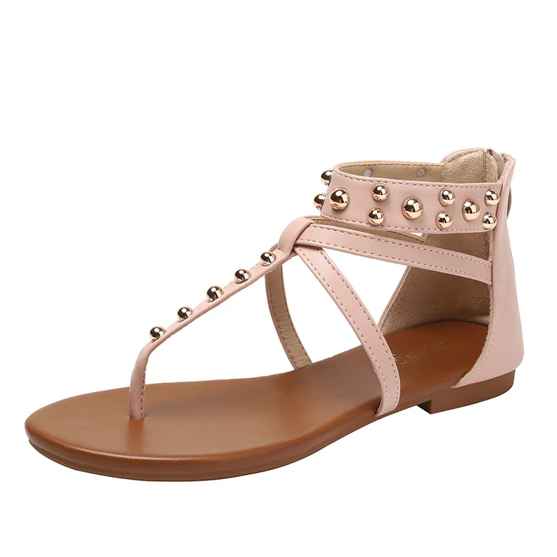 Women Sandals Vintage Fashion Flat Bottomed High Top Casual Toe Sandwich Beach Bohemian Anti-skid Flip-flops Summer Women Shoes - Image 3