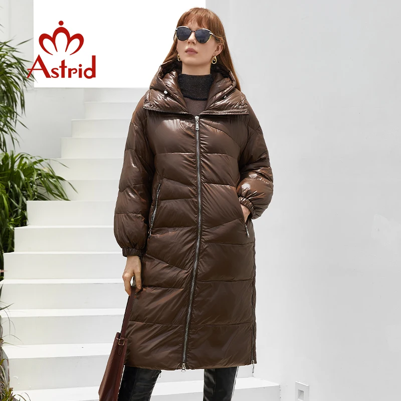 Astrid 2022 New Winter Down Jacket Women Long Hooded Large Lapels Fashion Warm Parkas Coat Hight Quality Female Outwear ZR-7570 - Image 3