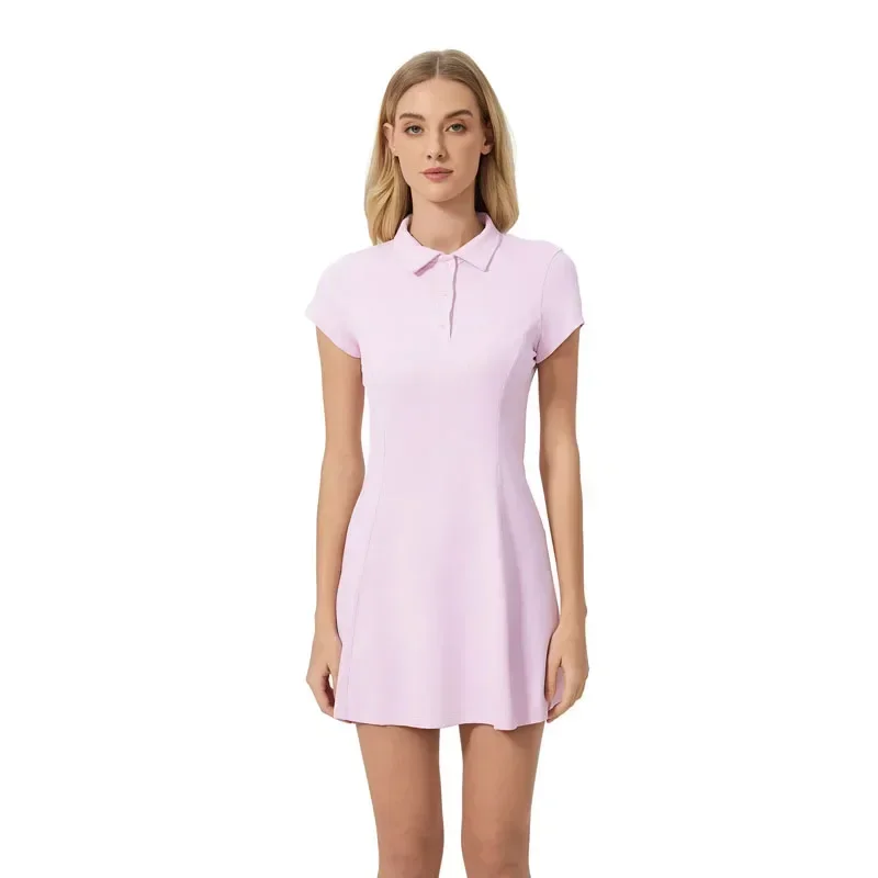Slim Fit Women Polo Golf Tennis Dress Short Sleeve Breathable Quick-drying Workout Athletic Dresses without built in Shorts - Image 6