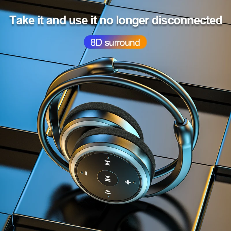 TWS A23 Small Bluetooth Headphones Wrap Around Head Comfortable Wireless Headphones Foldable Bluetooth Headsets with Microphone - Image 4